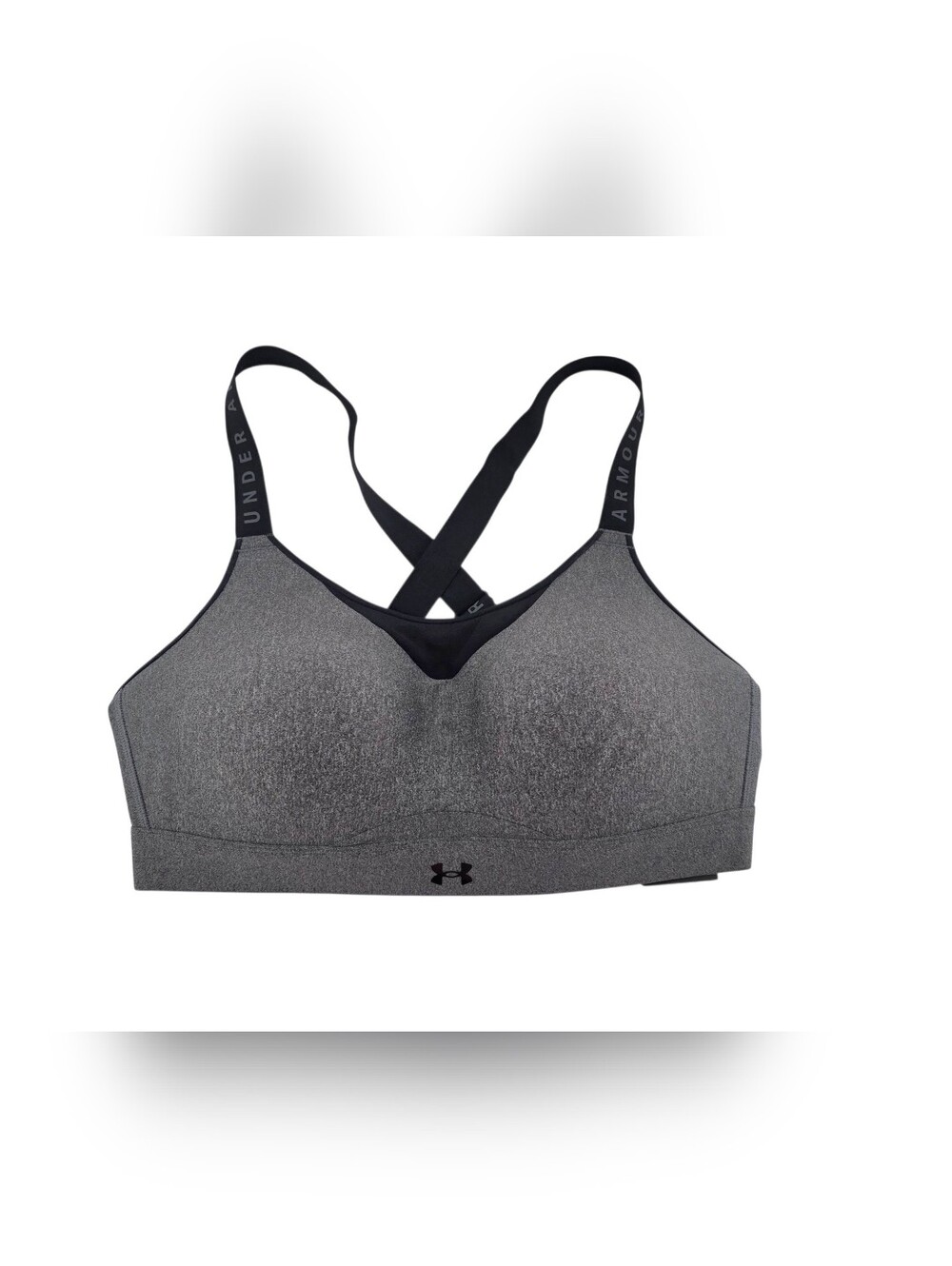 Under Armour UA Infinity Women's Medium Heather Sports Bra Gray Black – Size XL